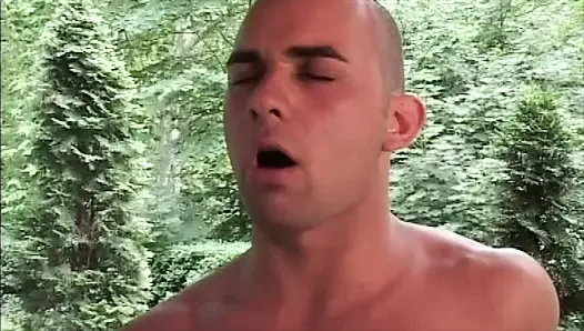 Sucks Big Italian Cock and Gets Her Ass Pounded on the Terrace