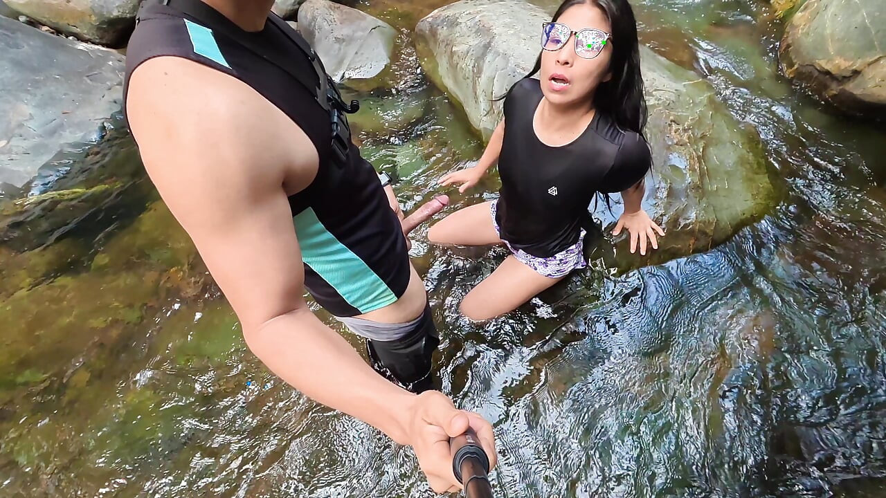 FINAL PART fucking in the river.. SEX IN PUBLIC a madness lets her face be filled with cum
