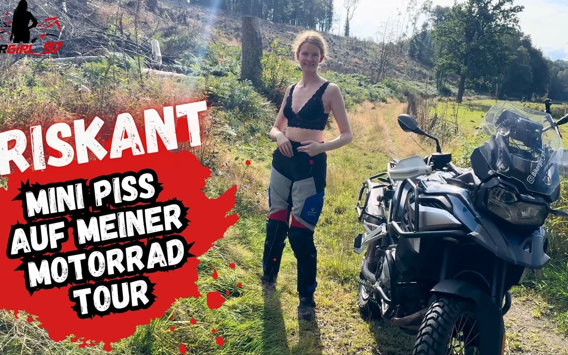 Hot Mini Piss on Motorcycle Tour