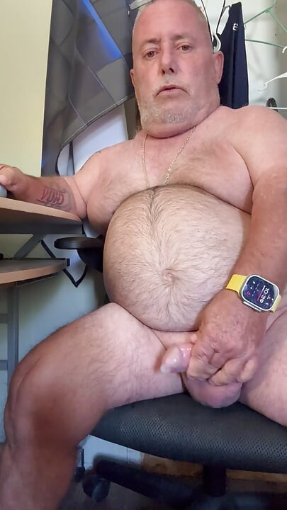 Mark Fletcher shooting a nice load in a condom..