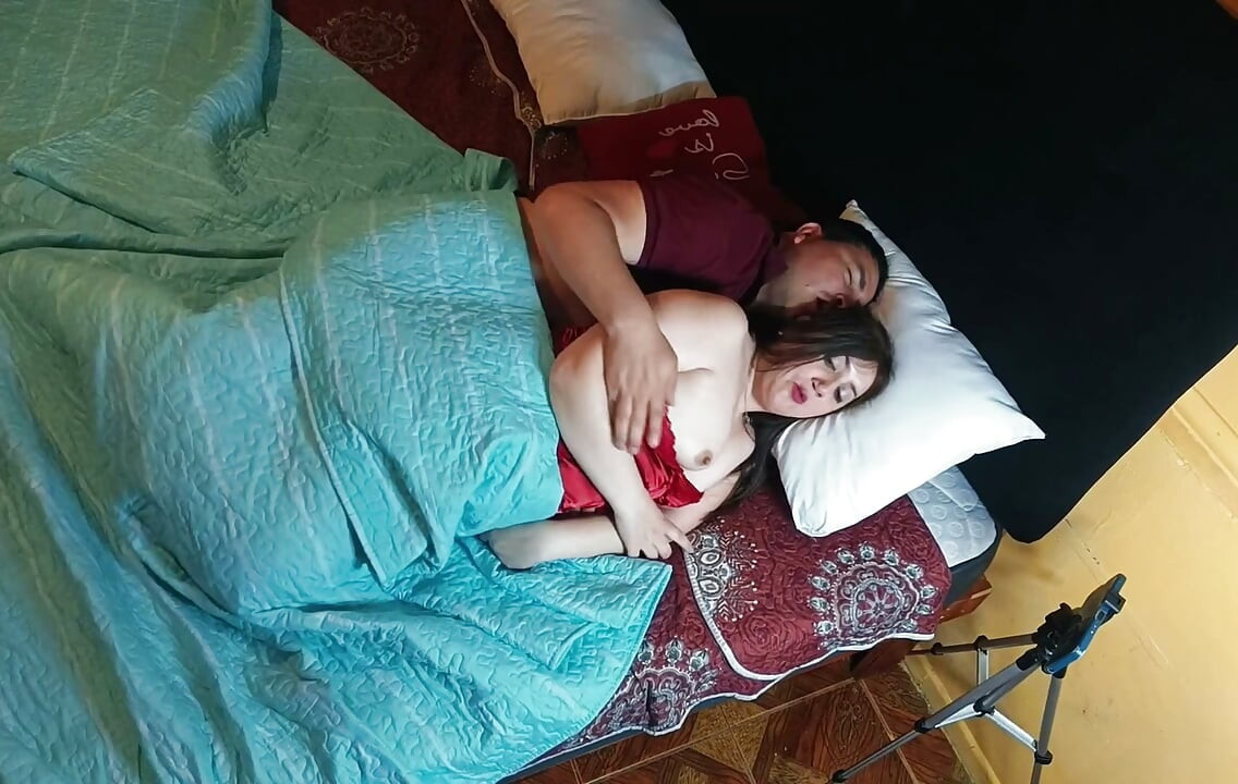 I share a bed with my stepsister, and we end up fucking.