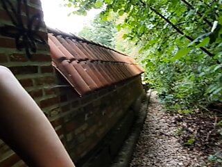 public sex outdoors, piss, hot blowjob, I'll be fucked from behind and have sex in the stairwell of a church