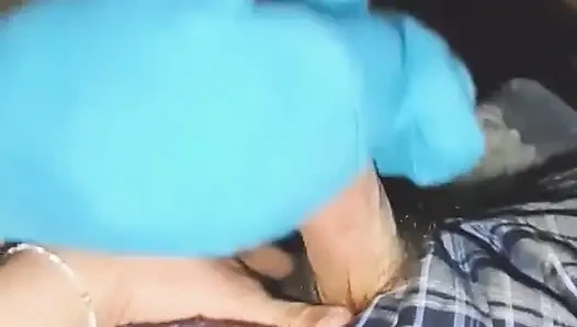 Seksi mavi no show bilek çorap çoraplı mastürbasyon elle muamele boşalma