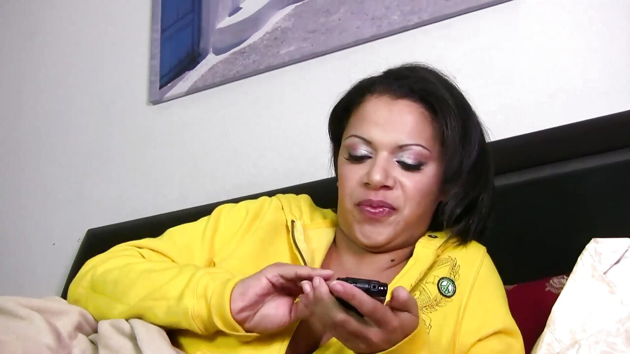Stunning oiled latina banged by a black monster cock