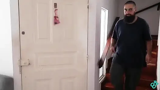 Клейкая лента, связанные руки, трах в рот и глотание спермы