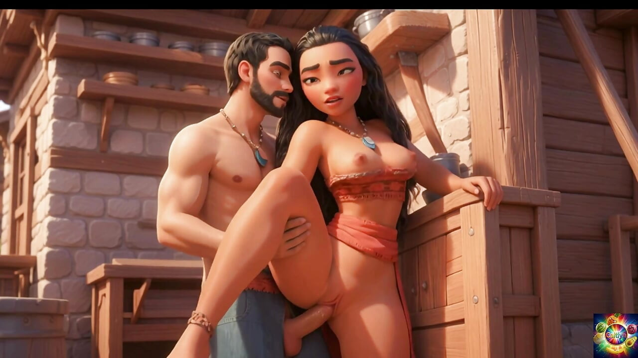 Moana Embracing True Love - AI Animation ASMR