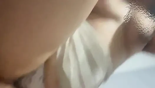 A cheating wife invites me to her house when her husband goes to work. What a great ass this Latina has!