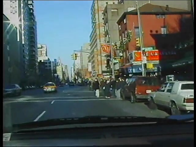 Commuter redhead carpools with creep who debases her in car in city traffic