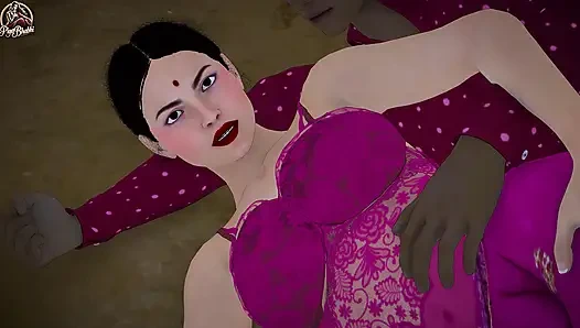 Индийскую дези бхабхи жестко трахнул богатый старик в Хавели