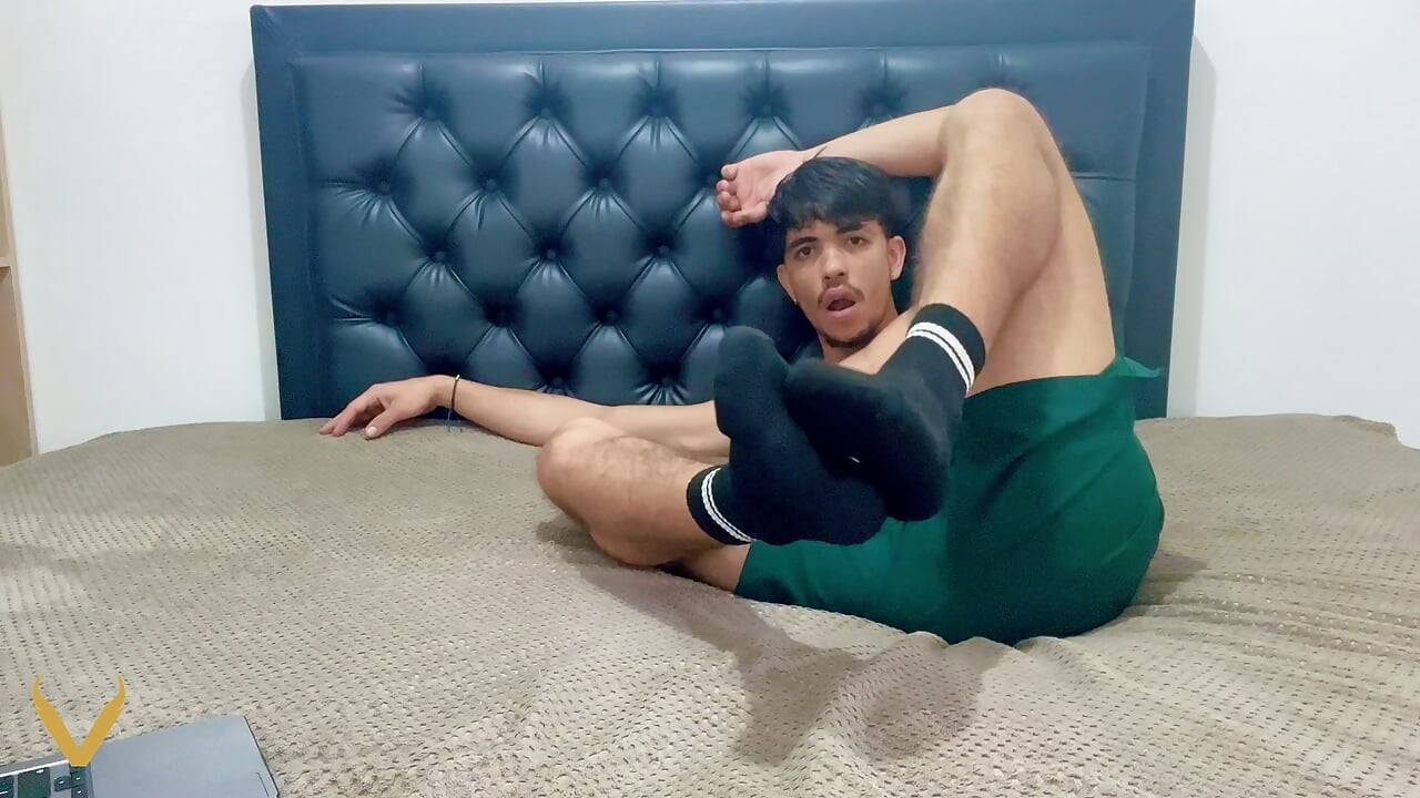 Isak Jerking off His Thick Latin Cock Until He Cums Hard