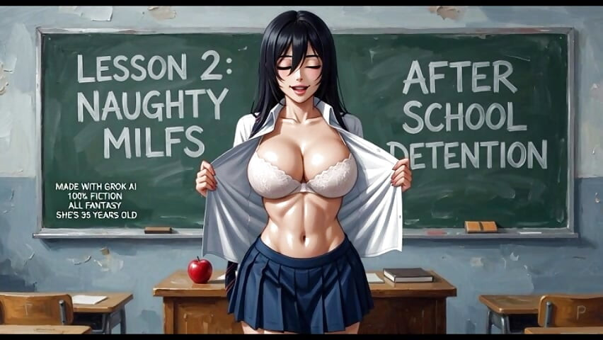 Милфа в униформе школьницы 2