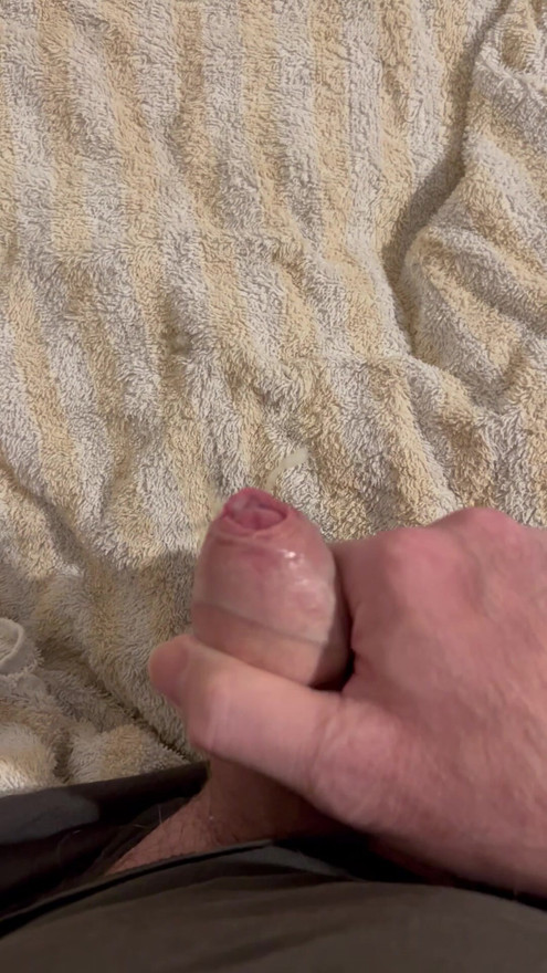 Cumshot on a towel