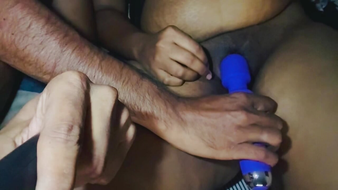 Chubby curvy milf enjoying with husbands friend.Shes is too horny that she poses for a teasing video.