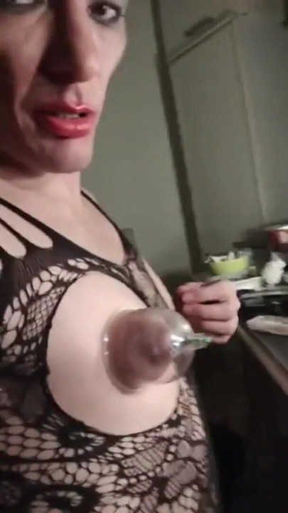 Iconic moment from "Working on Sissy Slave Denise Humain Nipples for hours Part 1"