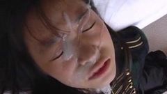 japanese amateur gets a huge thick facial load