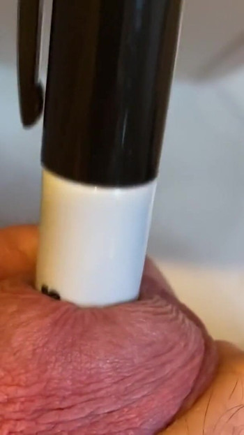 Unforgettable moment from "Super Sharpie urethral sounding"