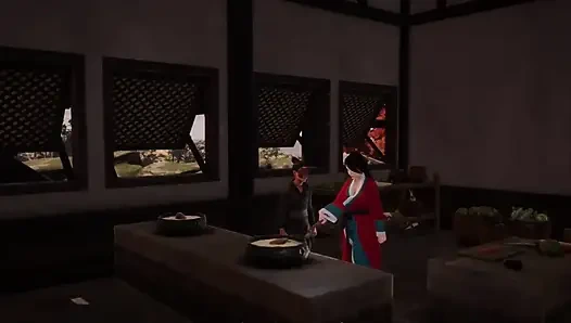 Der Koch Kam Mittags Heraus, Um Eine Affäre Zu Haben