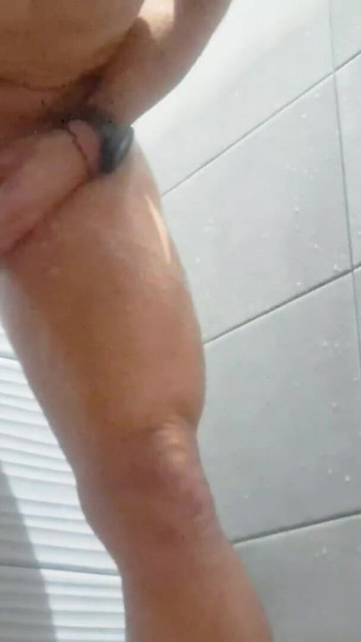 I love the risk of touching my big dick in public gym showers. | Clip 1