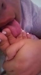 my wife sucking her feet