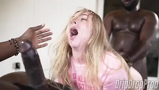 Dripdrop Buttslut Billie Loved Being Fucked & Creampied by Two Bbcs!!