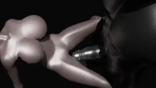 Здоровая женщина с жестким черным мужчиной ночью делает наслаждение хардкорной ночью с большой задницей в ее стоготках