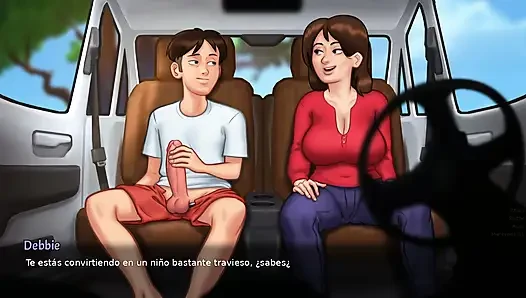 Perverse stiefmutter nutzt die Tatsache aus, dass sie mit dem mieter allein im auto ist und ihn beim sex mit ihm hat - sommer-saga
