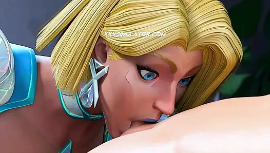 Emma Frost - gerçekçi 3 boyutlu oral seks