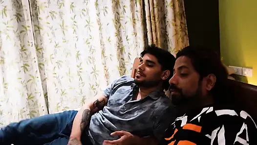 A Sexy Lady Servant Fucked by Their Two Handsome Horny House Owner Boys