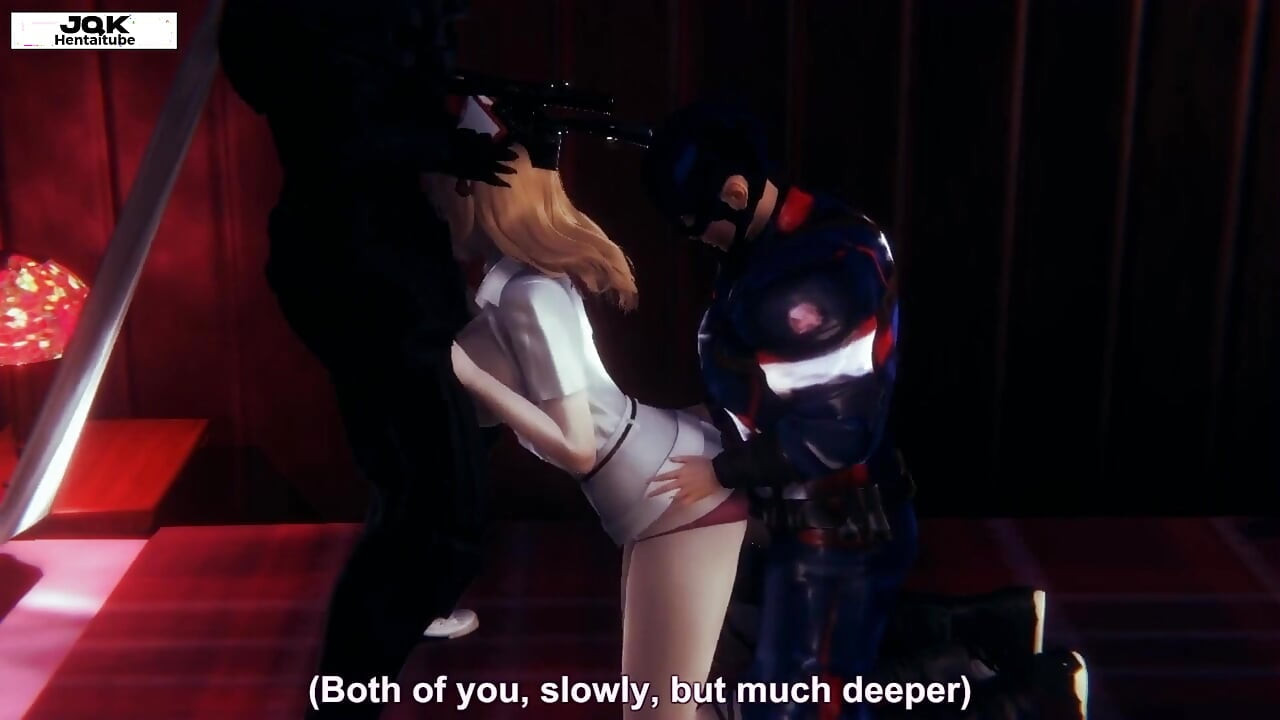 Lustfull Nurse Trekant med Kaptajn og Batman - Hentai 3D 07