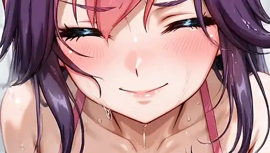 Pembe cepli canavar kız bacakları yere açık mastürbasyon yapıyor