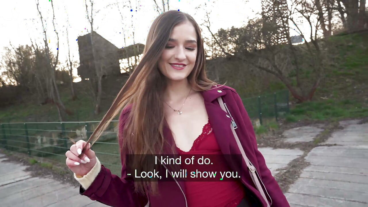 This SMALL TITS STUDENT accepted my offer - Public Agent