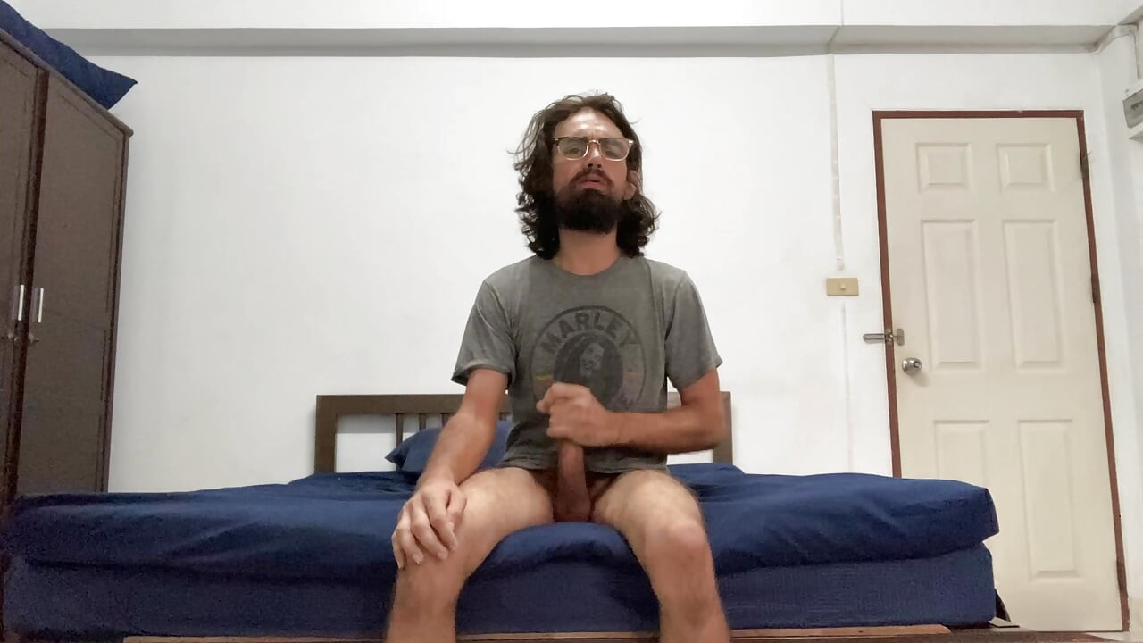 Guy With Cerebral Palsy Stroking His Fat Cock