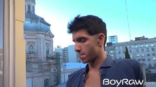 Sensual twink Fabrice Rossi fingers his ass and strokes cock