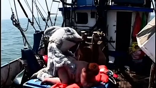 The Huge Bitch Gets Fucked and Creamed by a Man in a Dolphin Costume