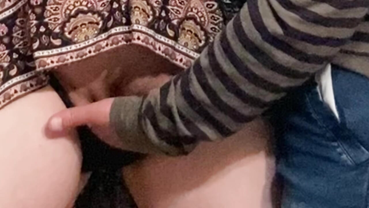 Perv Stepdad Rubbing Her Pussy in Subway