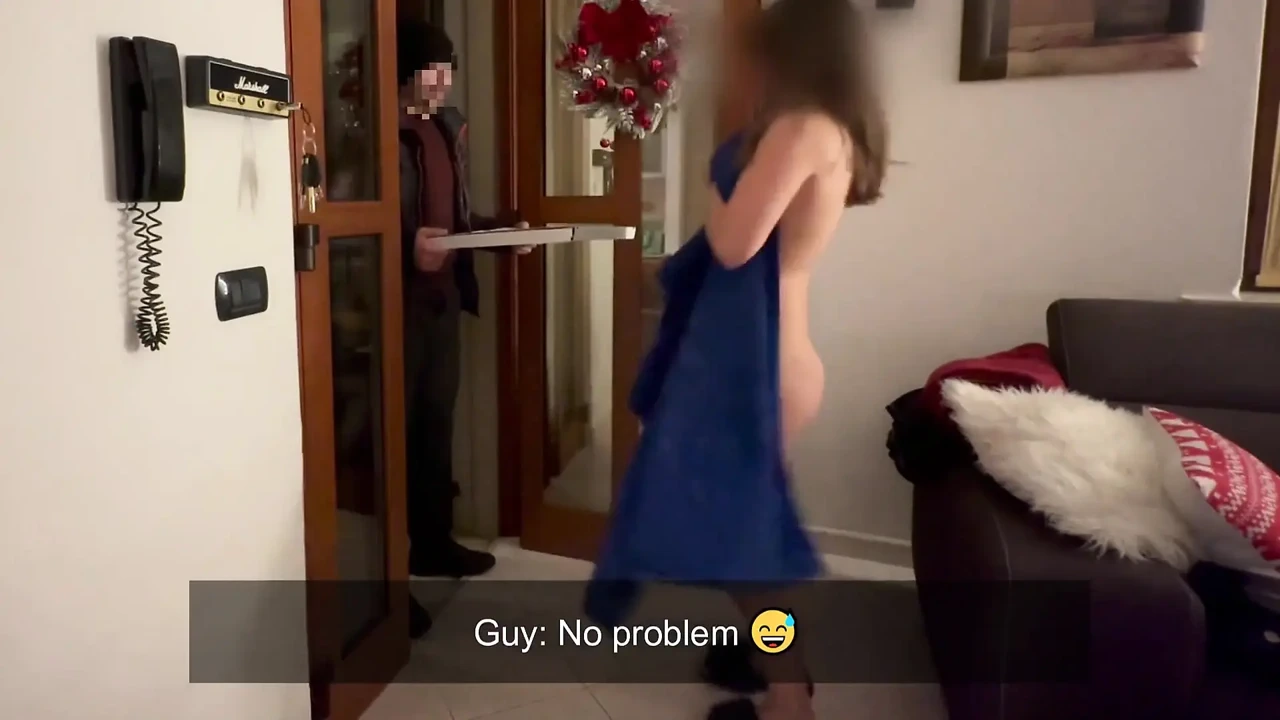 Naked Prank with the Pizza Delivery Guy