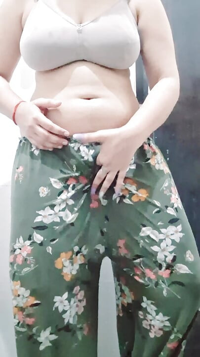 First time young Indian girl live on firlty bathroom