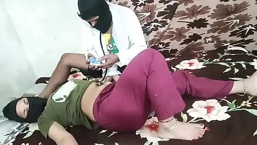 Doctor treatment the patient at her home