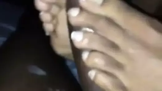 Ebony Footjob