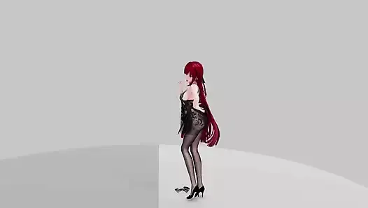 Honkai Impact Raiden Mei I’m so Hot Strip Show Hentai Mmd 3D Red Hair Color Edit Smixix