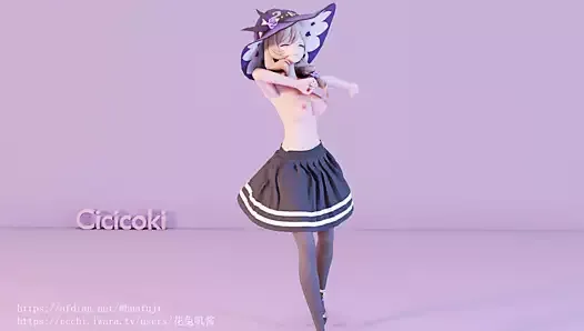 3d anime dance videojuego genshen