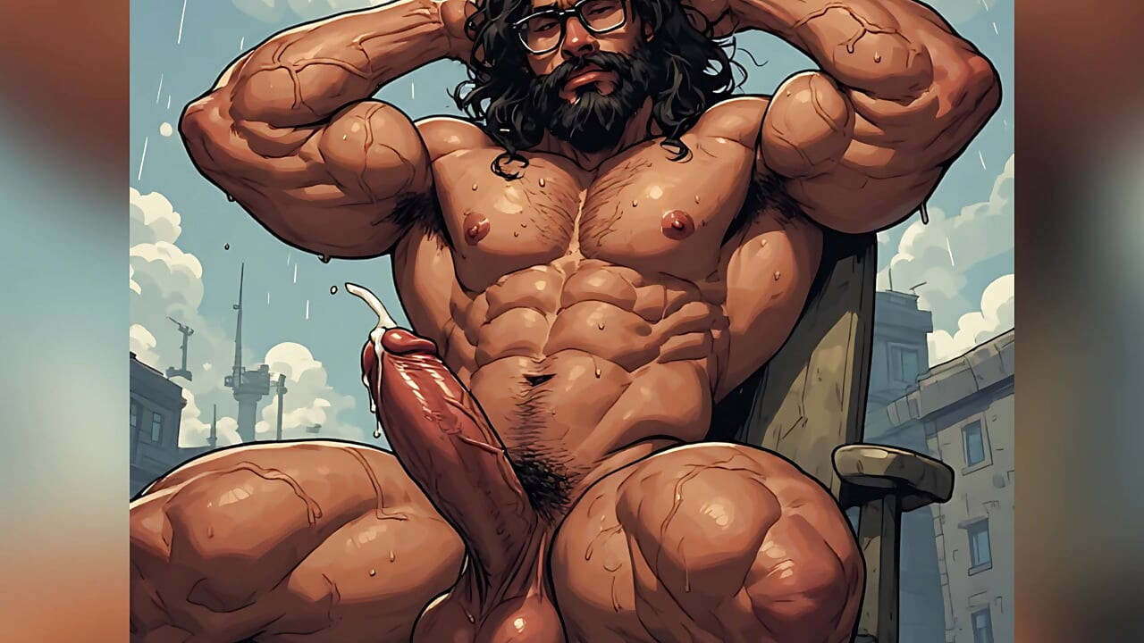 Rooftop Nude Hunks Art