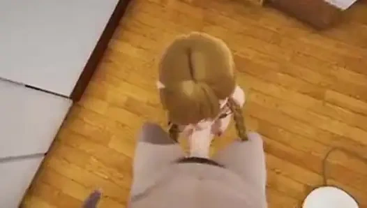 Esmer ve büyük bir emiyor