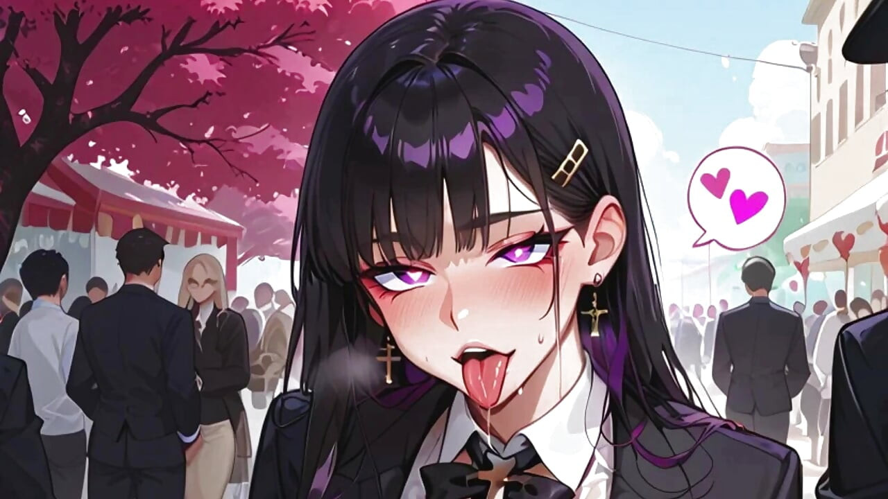 Goth Trans Femboy Couldn't Resist and Sat on Her Best Friend's Cock for the First Time. Hentai Yaoi Animation.