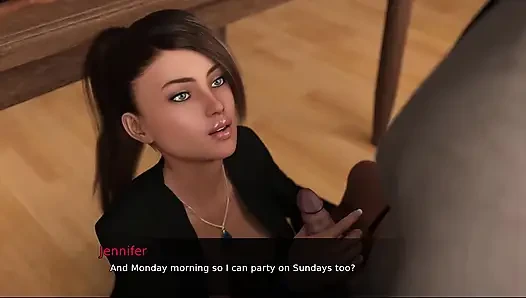 Baştan çıkarma beldesi 8 Jennifer'ın bir yerlere gitmek için yarak emmesi gerekiyor