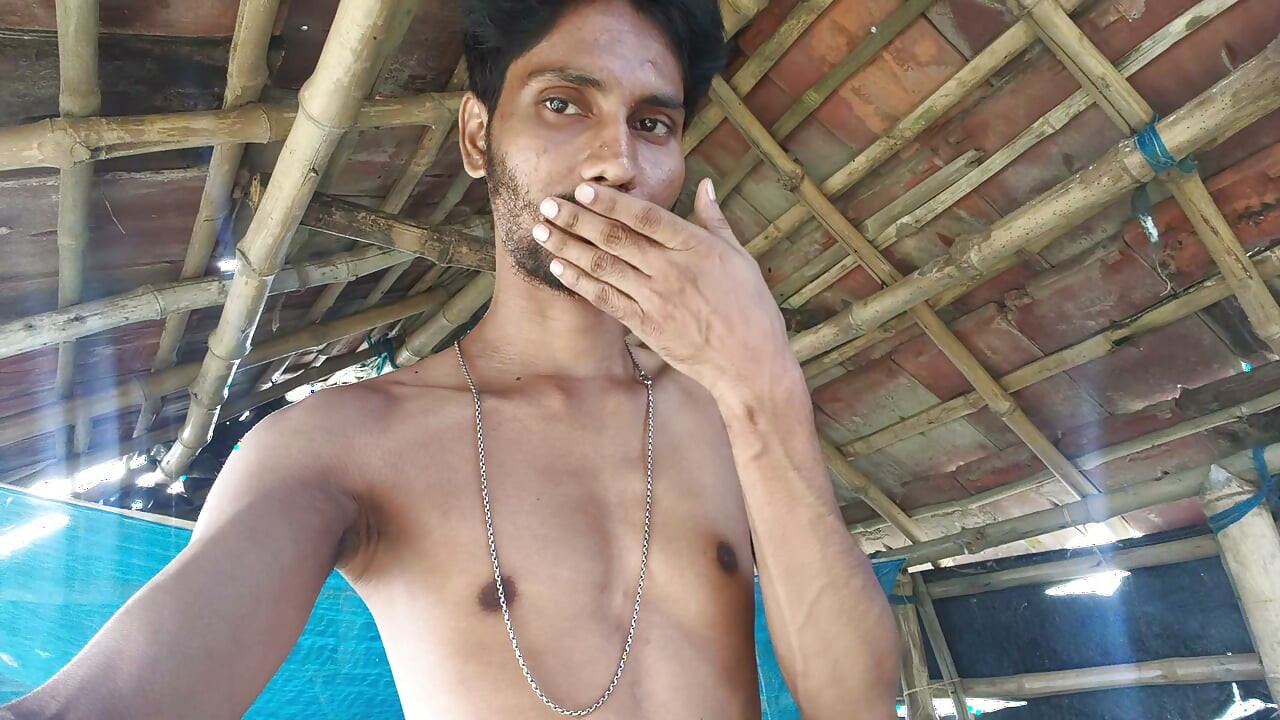Masturbating in a small hut
