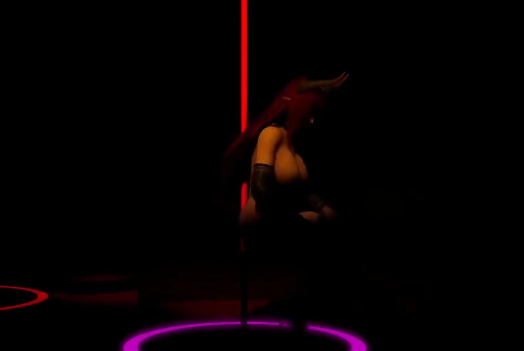 Red Hot Succubus Demon Girl Pole Dancing - 3D Porn