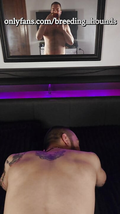 POV Thick straight daddy fucking bareback his roomate hairy hole closed-up.