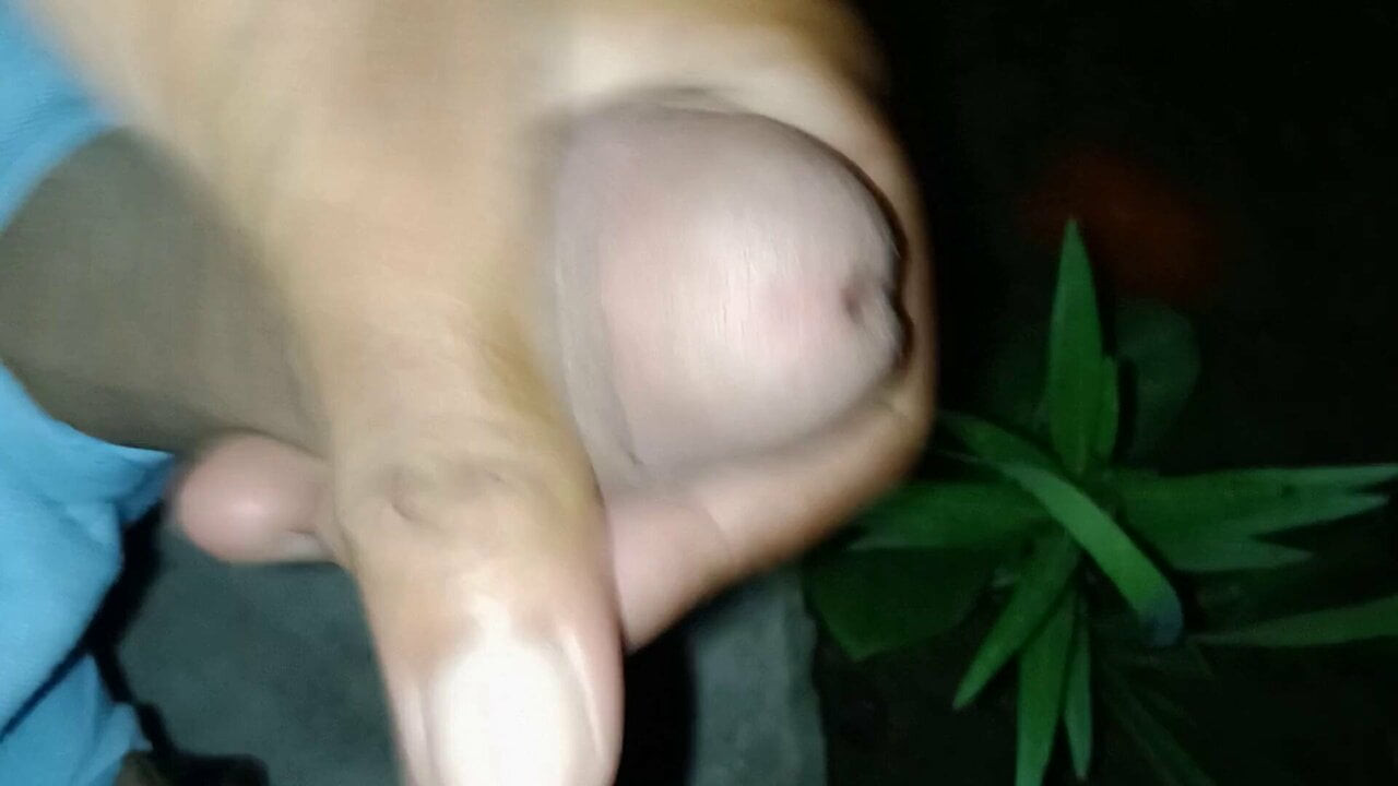 masturbation jerk off and cum outdoors