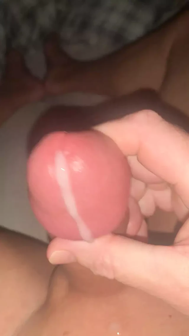 I jerked off and the cream ran down the shaft